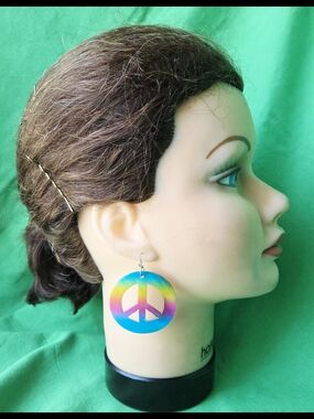VINTAGE LOT OF Earrings HIPPIE STYLE (FOUR PAIRS)